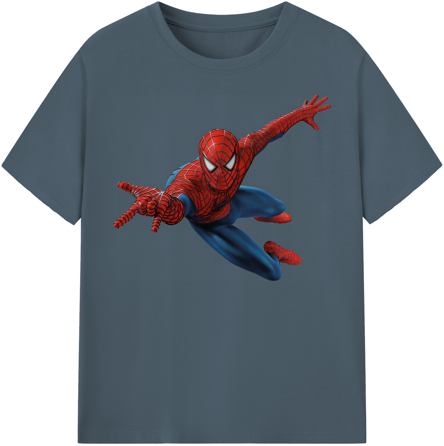 （画像用） Spider Man スパイダーマン 綿100％半袖Tシャツ（フロントプリント）